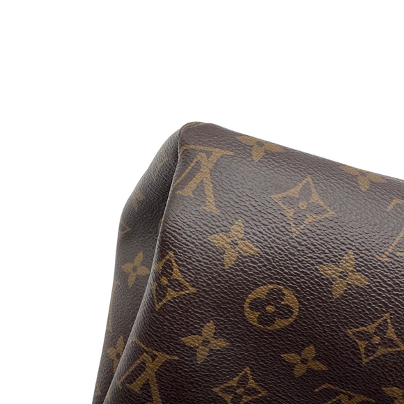 LOUIS VUITTON BROWN / BLACK PALLAS CHAIN SHOPPER MONOGRAM CANVAS BAG - Picture 14 of 16